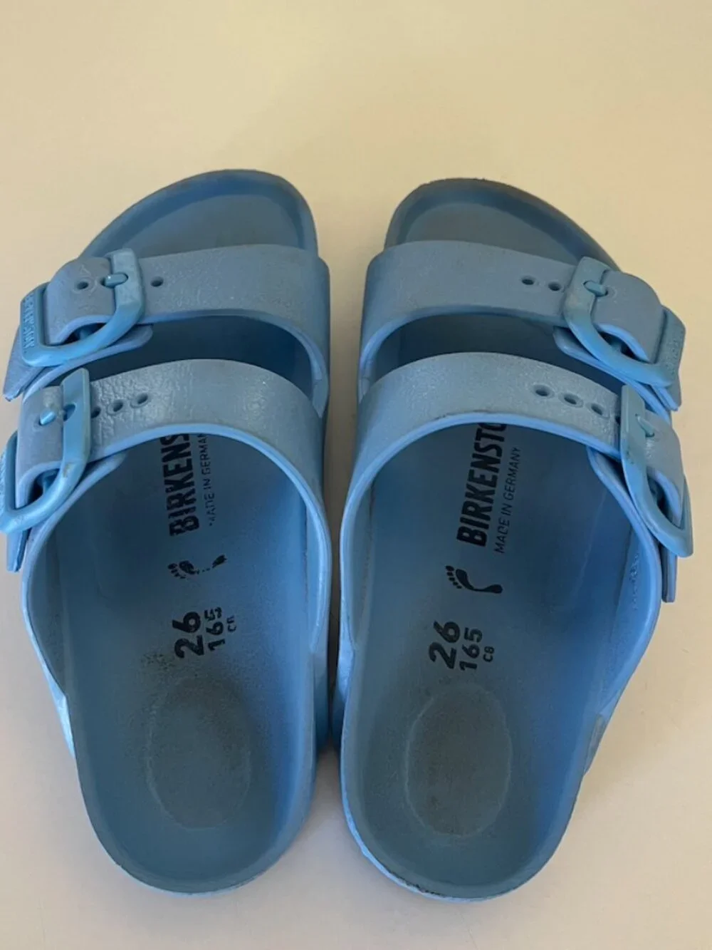 Toddler Blue Birkenstock Sandals EVA Size 8 Slides